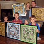 The Gardner family presents their paintings