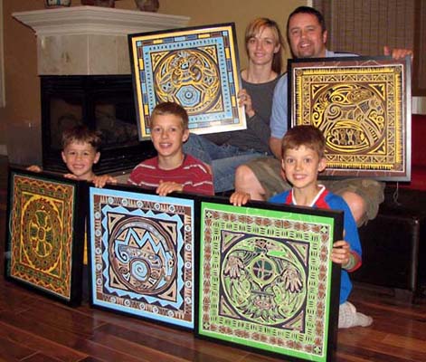 The Gardner family presents their paintings