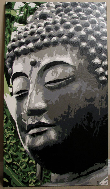 Buddha head closeup