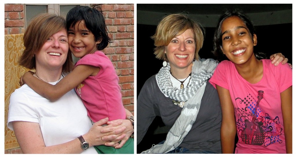 A photo of Sheetal and I from 2006, when she was a teeny - tiny thing, to now when she is 5 inches  taller then me!